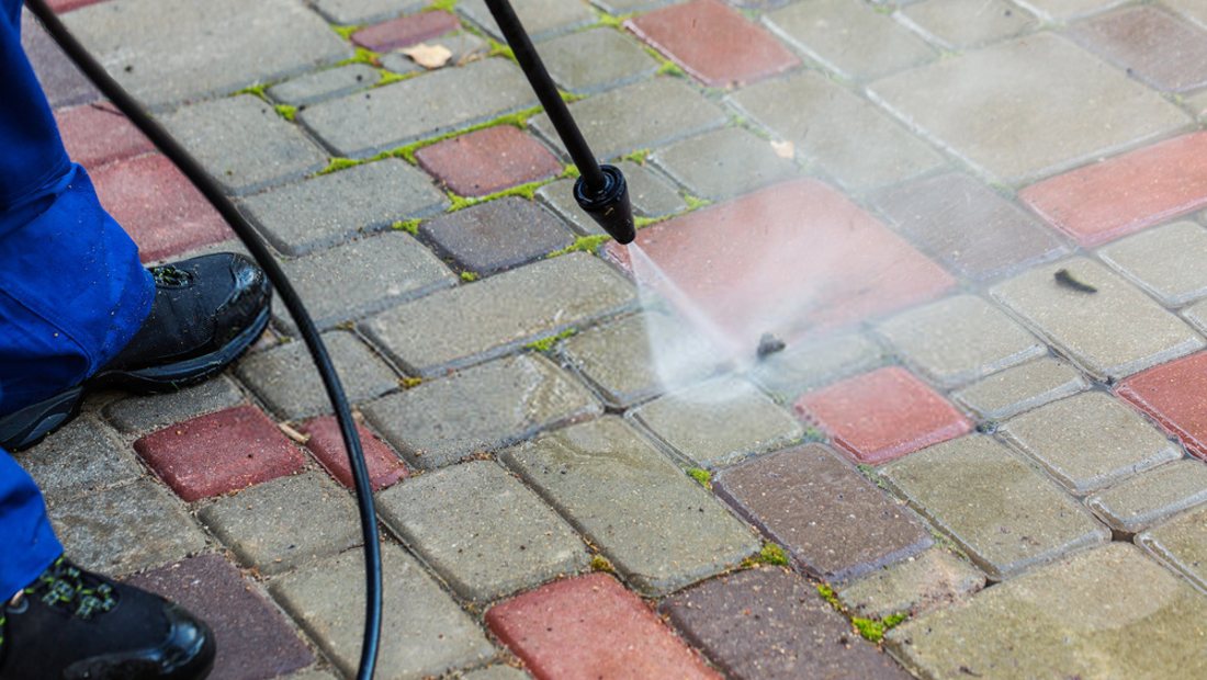 A clean block-paved driveway with neat joints