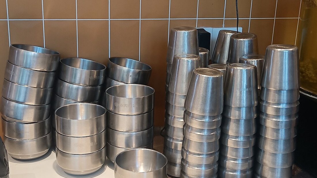 A clean stainless-steel commercial kitchen
